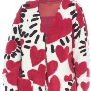 Rare Farm Rio Hearts Cardigan. Size Small. Used 1x.